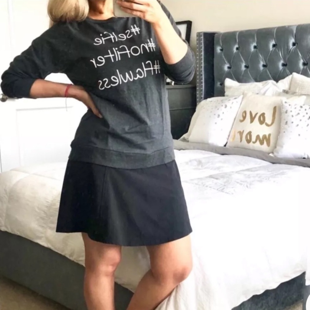 Snooze Button Lightweigth Graphic Selfie Sweatershirt Gray Size Xl View 5